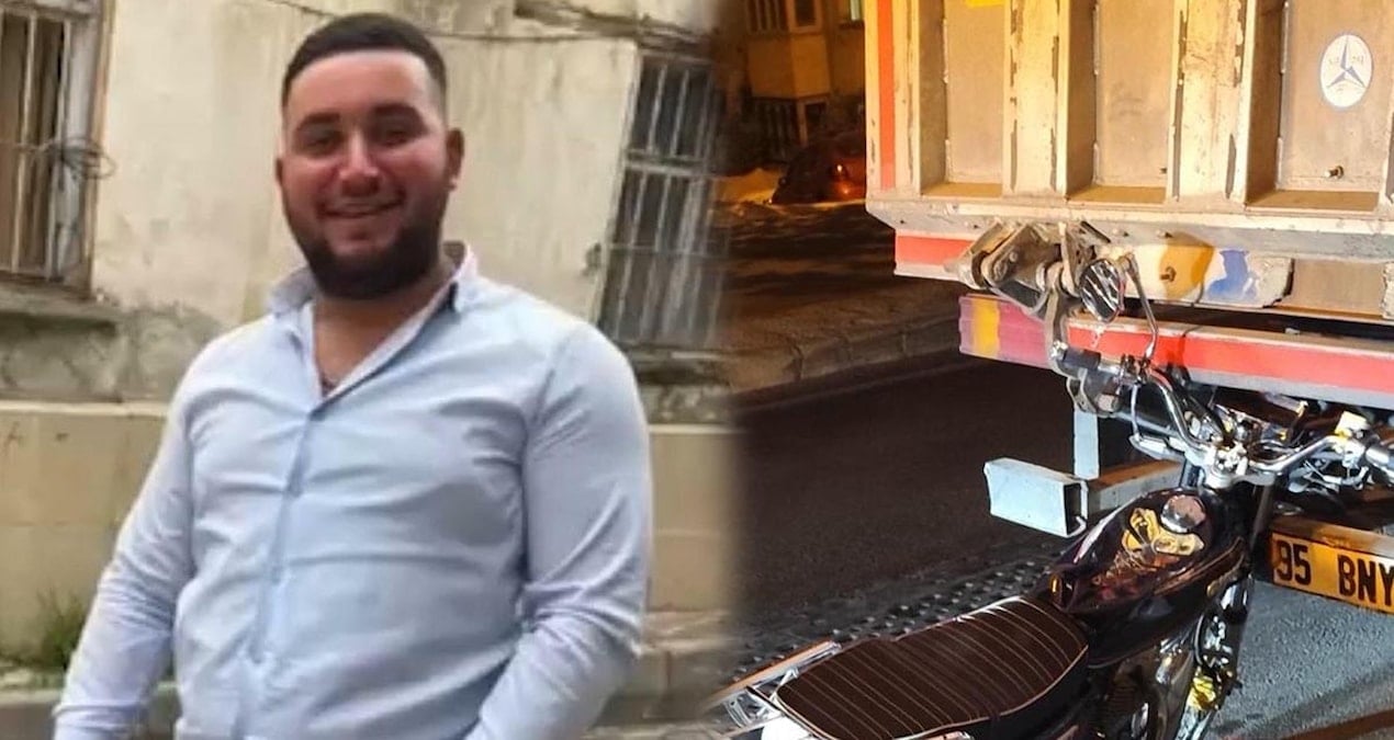 park halindeki kamyonete carpan motokurye oldu p8cyfwvi