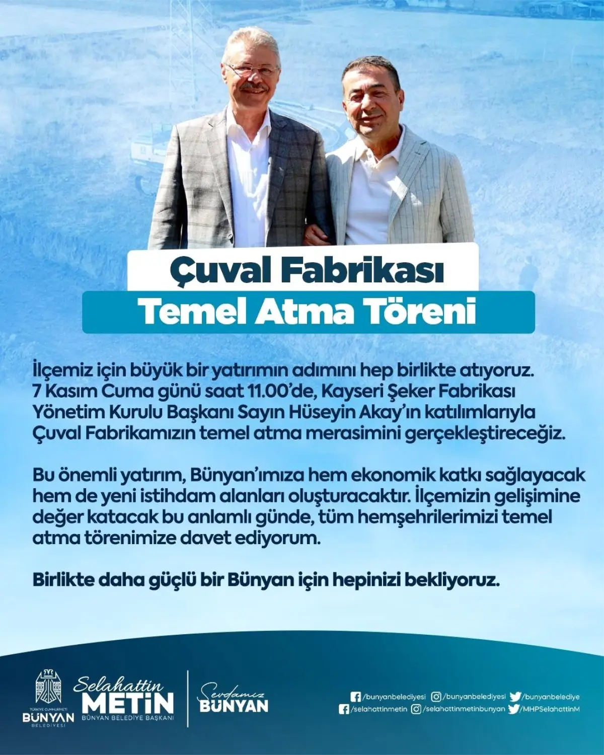 bunyanda yeni cuval fabrikasinin temeli atiliyor SNE8SZrG.jpg